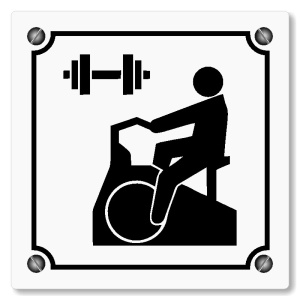 Fitness, 80x80mm, bílá, Kansas